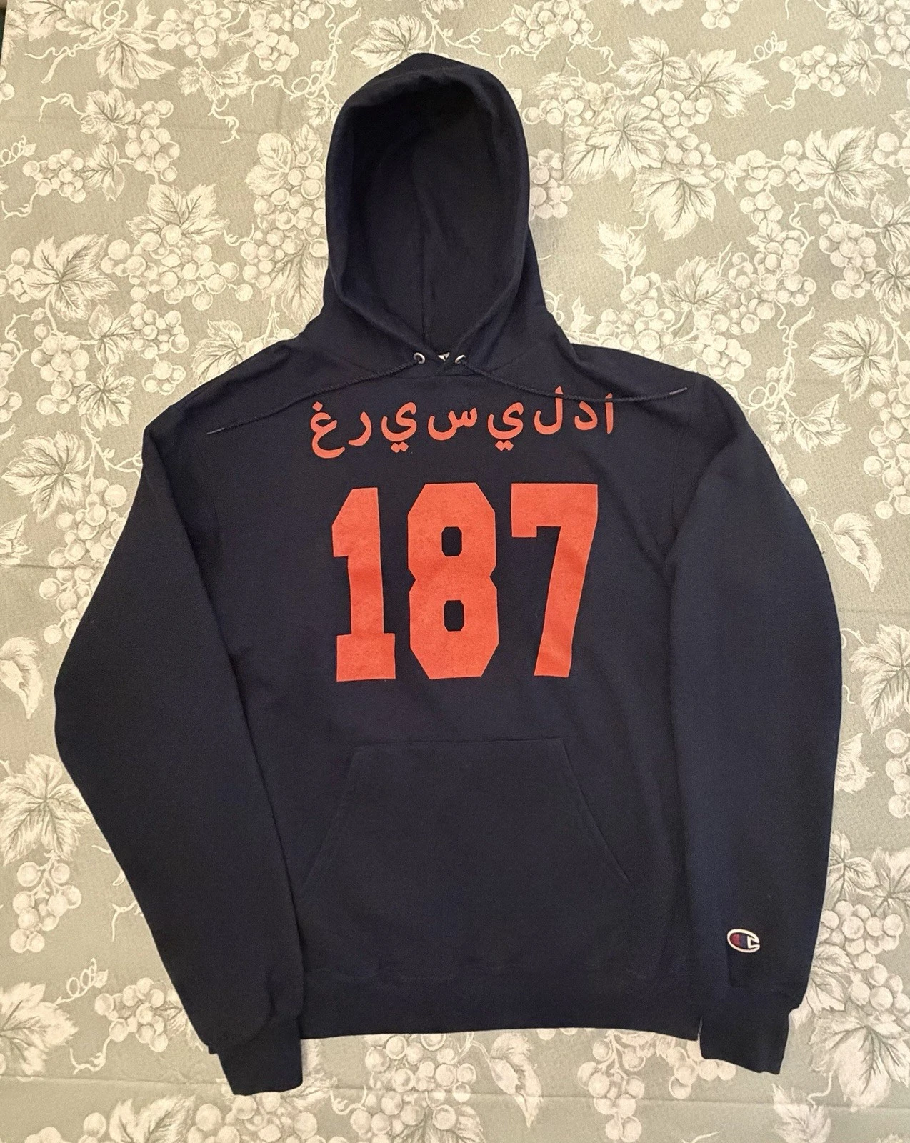 Griselda DSGN Westside Gunn Rapper Champion Hoodie Red 187 Size Medium