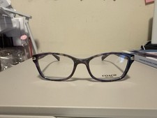 Coach HC 6065 Confetti Purple Rectangular Full Rim Plastic Frames 50-17-135