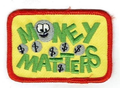 Boy Girl Cub MONEY MATTERS Fun Patches Badges GUIDES SCOUTS Finances Savings