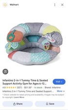 Infantino Tummy Time 3 In 1 Seated Support Activity Gym