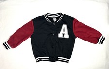 SHEIN Toddler Varsity Letterman Jacket 18-24M Bomber Snap Button Soft Cute A