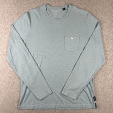 Todd Snyder USA Made Shirt Long Sleeve Crew Medium Mens Blue Pocket Cotton