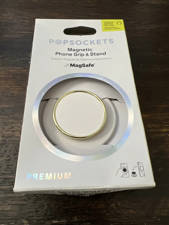 Empuñadura magnética y soporte para teléfono MagSafe PopSockets GENUINA para crema de coco ABIERTO Foto 3 de 4