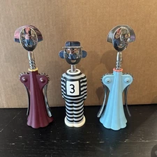 Vintage ALESSI Anna G corkscrew Alessandro Mendini Prisoner Blue Red Lot of 3