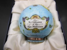 Halcyon Days Bonbonniere "In Celebration of the New Millenium" Enameled Globe