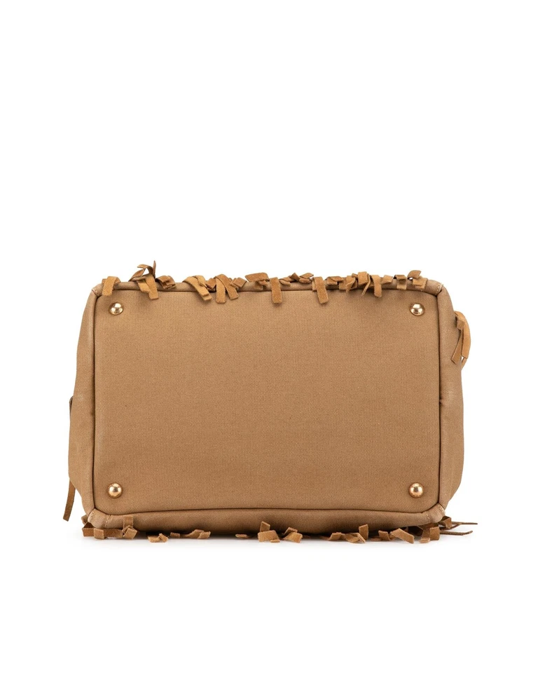 Preloved prada Fringe Suede Messenger Bag Women Brown Satchel One Size Foto 3 de 4