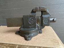 Vintage Prentiss Bulldog 4” Jaw Vise With Swivel Base