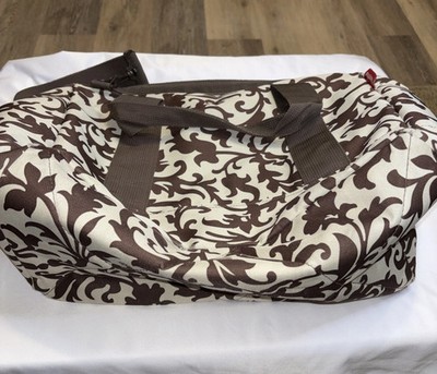 Reisenthel Travel Bag Brown Cream Floral Duffel Bag