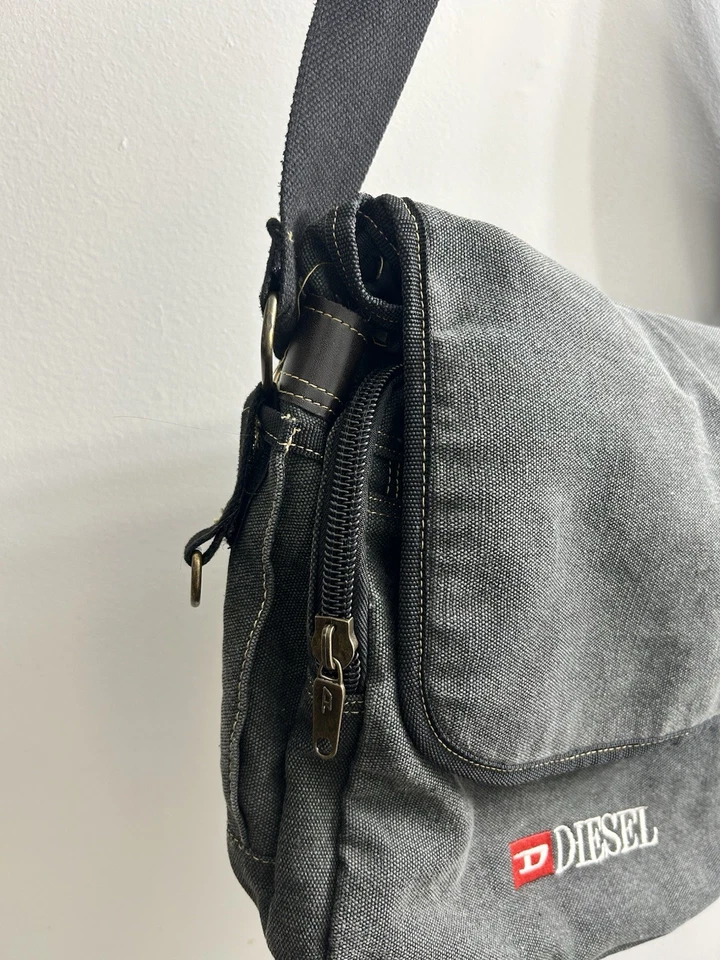 Bolsa carteiro jeans peças sobressalentes diesel vintage Y2K - Imagem 3 de 4