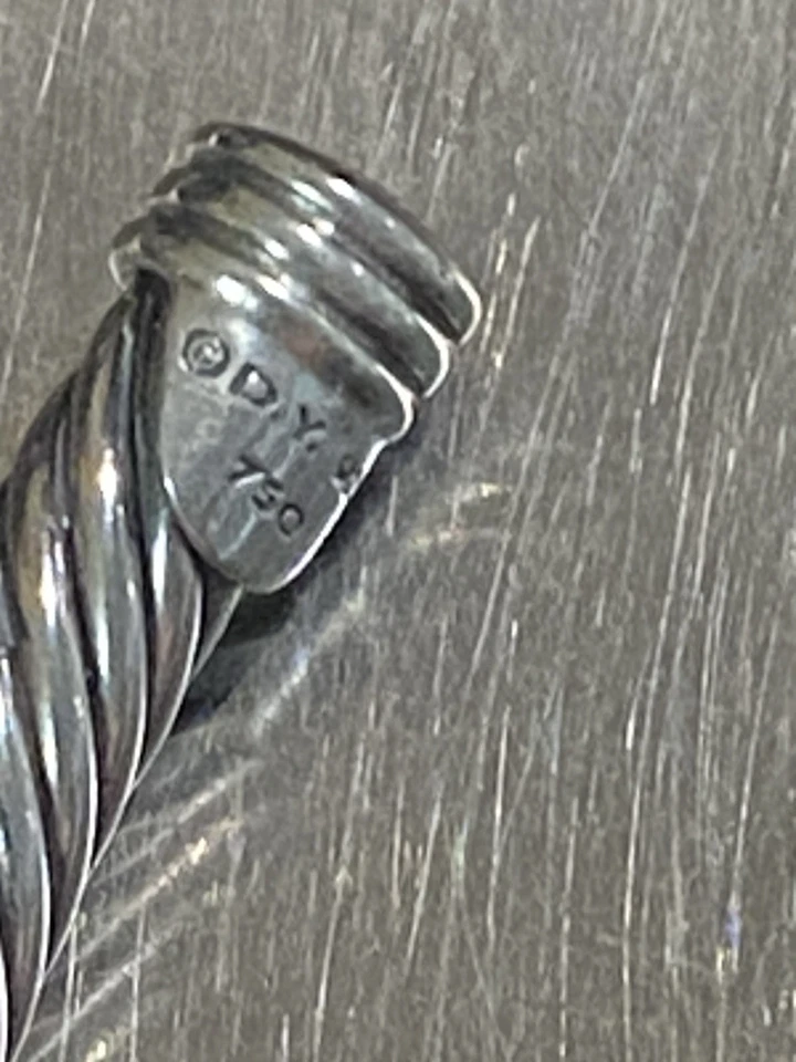 Pulsera David Yurman X Station 4mm Plata de Ley 925 18K Tamaño Pequeño Foto 2 de 4