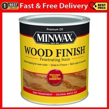 Minwax Colonial Maple Wood Stain Quick Drying Oil Based Interior Finish 1 Quart