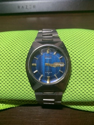 Vintage Seiko Automatic DX 17 J 6106-7729 Men's Watch Original Runs Keeps Time