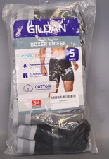 Gildan Mens Underwear Regular Leg Boxer Briefs  Multipack Size S ( Pack of 5)