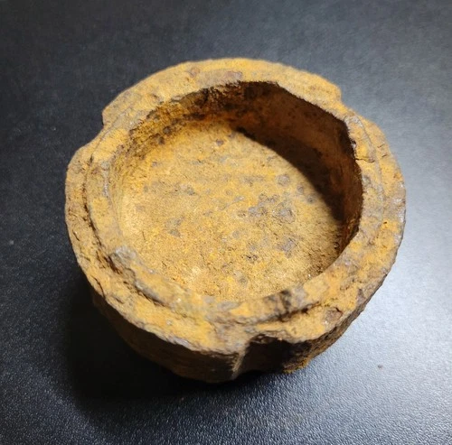 Original Dug Civil War Artillery Shell Fragment Hotchkiss Shell Base Cup Relic