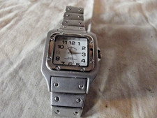 Unisex Louis Valentin Square Faced Stainless Steel Watch