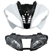 Upper Front Fairing Cowl Nose & Headlight Fit For Yamaha YZFR6 YZF R6 2008-2016