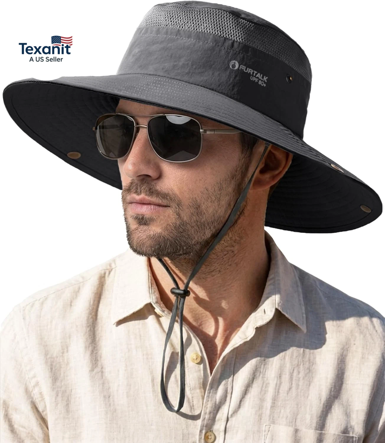 Sun Hats for Men Women Fishing Hat UPF 80+ Breathable Wide Brim Hiking Summer UV