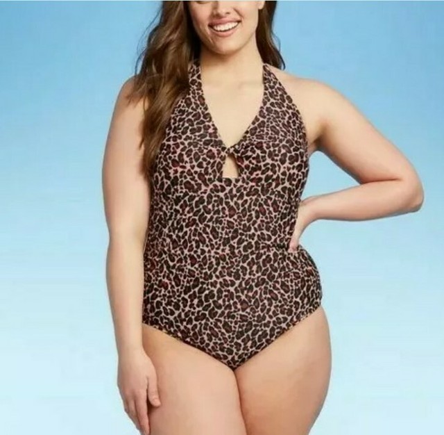 plus size cheetah swimsuit