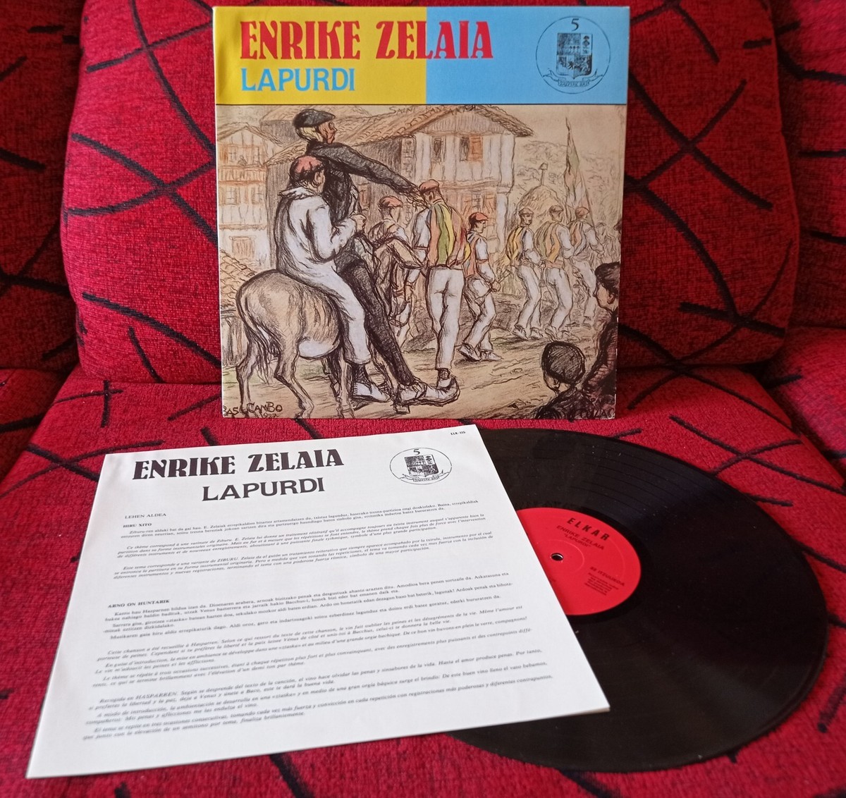 ENRIKE ZELAIA ** Lapurdi ** ORIGINAL 1985 SPAIN LP w/ INSERT | eBay