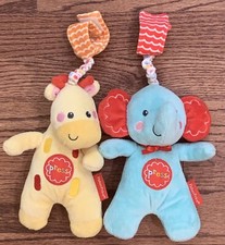 Fisher Price Musical Light Up Baby 8 Plush Giraffe Elephant Soft Toy Lovey