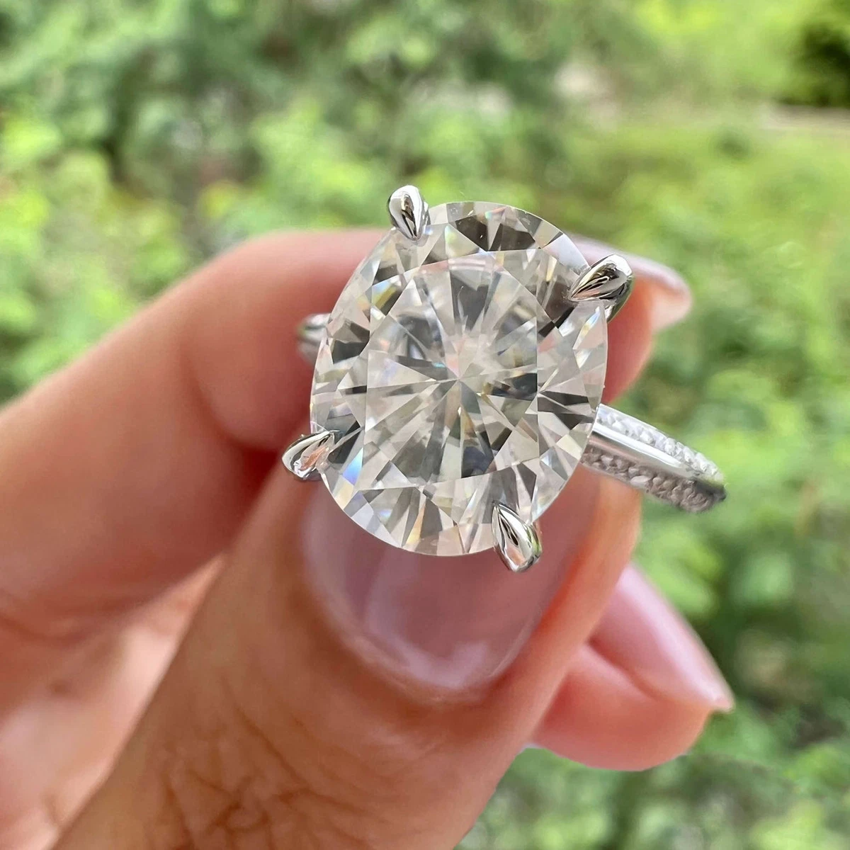 Large moissanite engagement deals rings