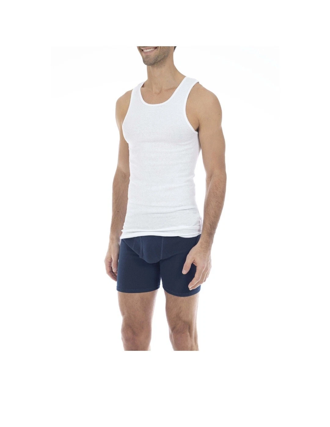George Mens 6 Pack A-Shirt White Tank Tag Free Comfort Multiple Sizes NEW!
