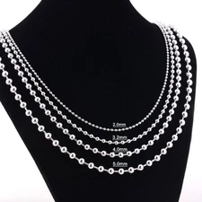 Stainless Steel 20 Inch 3.2mm Ball Link Neck Chain Necklace