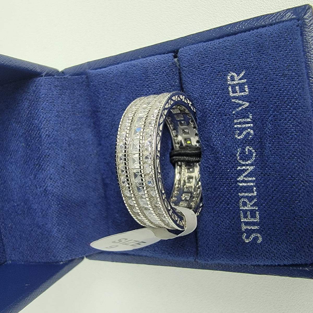 ☆TATIANA☆ Silver 925 Simply 2mm Silver Ring CR1822 Simply Silver Ring 925 Sterling Silver CZ Double Row