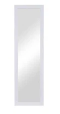 Over The Door Mirror Full Length, White Door Hanging Mirror 48" x 14"