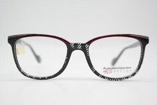 Glasses Augusto Valentini Art Design 75265 Burgundy Black Transparent Oval New