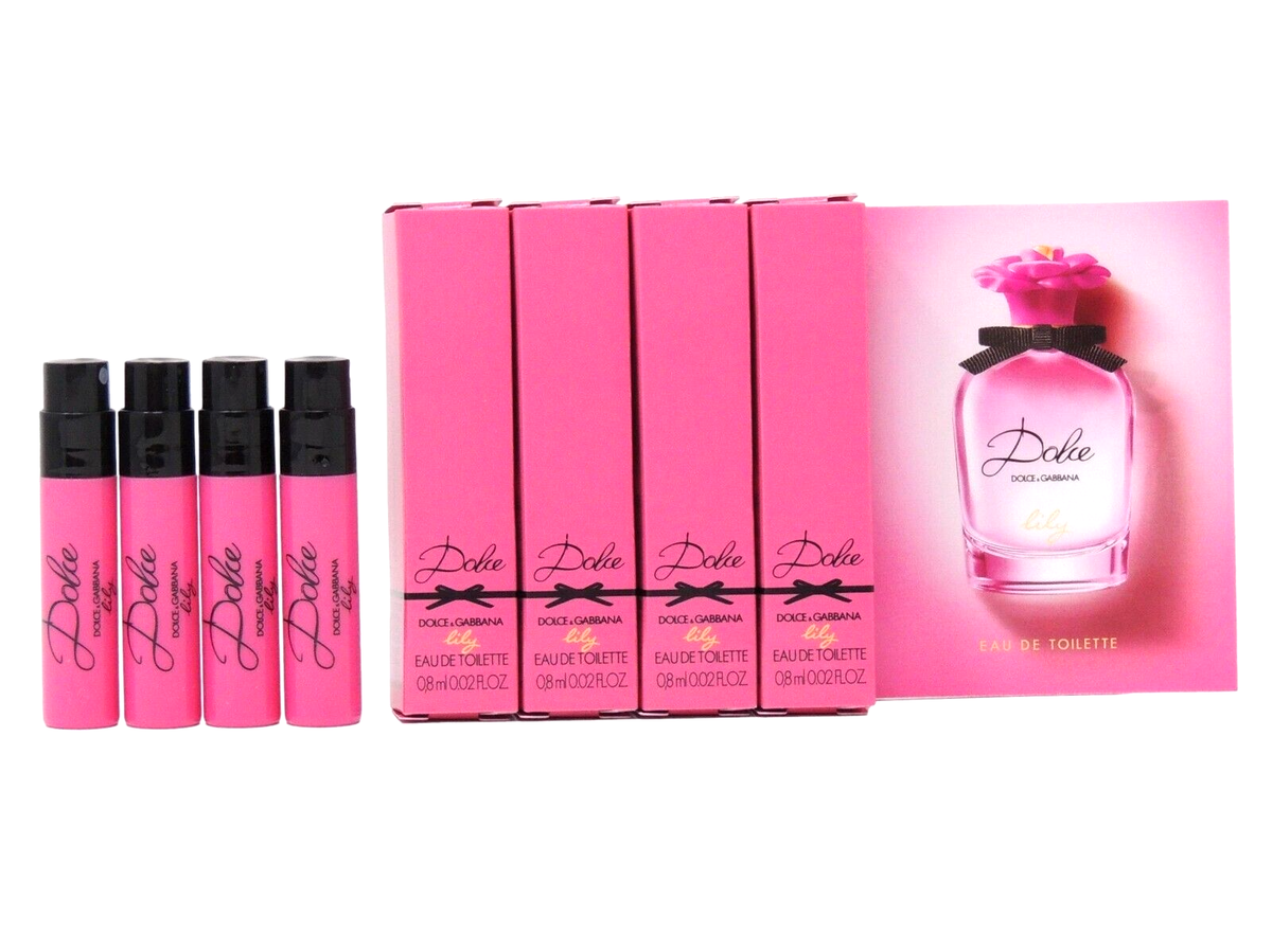 D&G DOLCE & GABBANA DOLCE LILY EDT .8ml .02fl oz x 4 PERFUME SPRAY