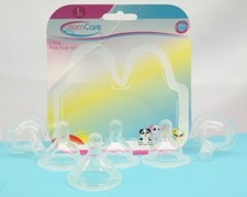 6 Piece BornCare Wide Neck Silicone Nipples / 6 Months / New Open Package / TF