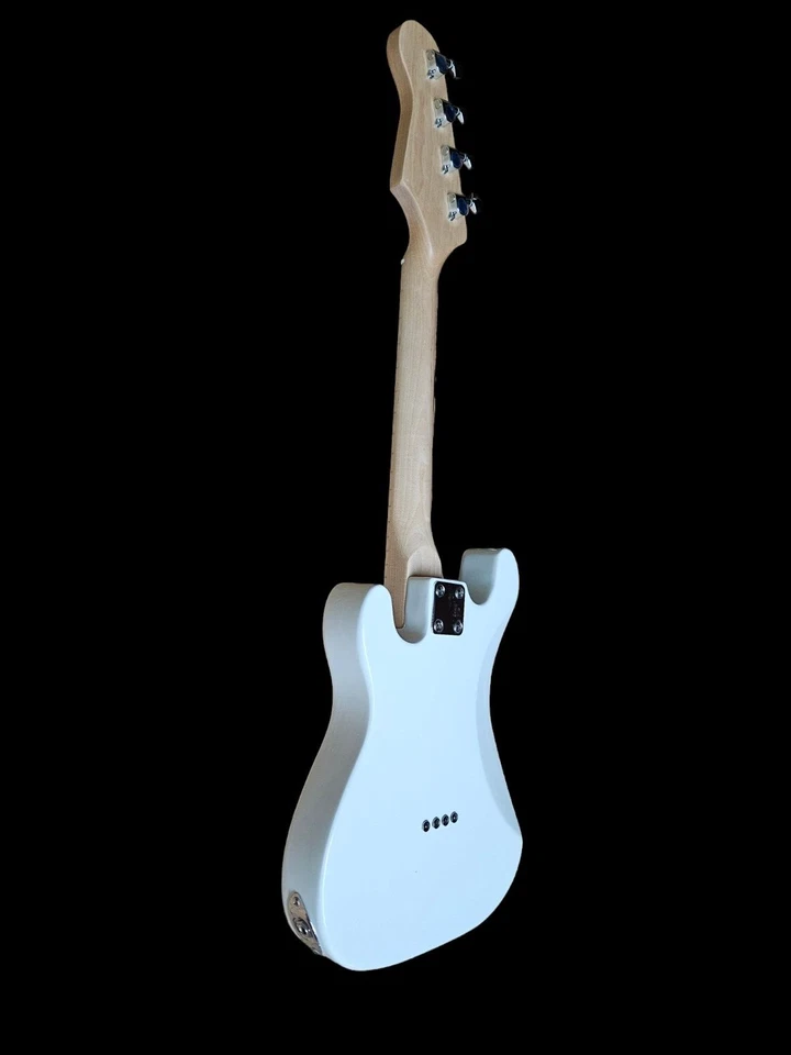 CUSTOM ELECTRIC UKULELE-NEW 4 STRING UKE SOLID BODY WHITE ELECTRIC TENOR UKULELE - Image 2 of 4