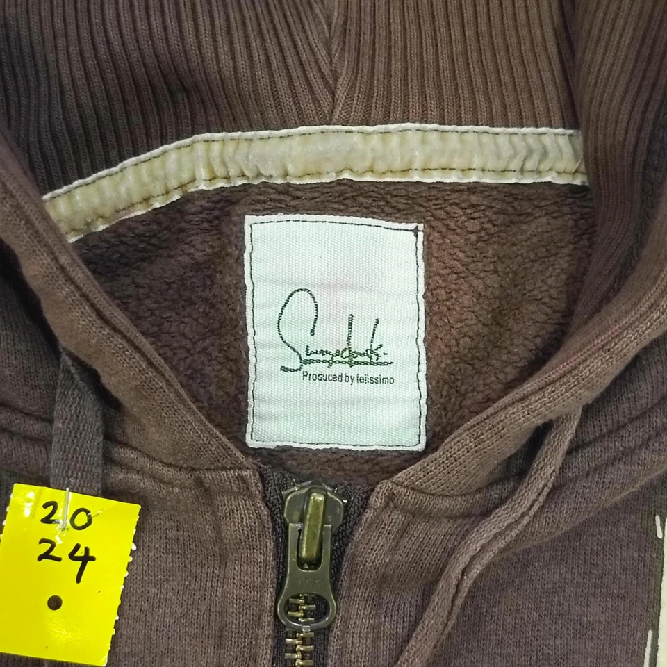 SUNDAY BEST Brand Hoodie Full Zipper Japan Long Sleeve Brown P20 L24 Size L - Image 4 of 4