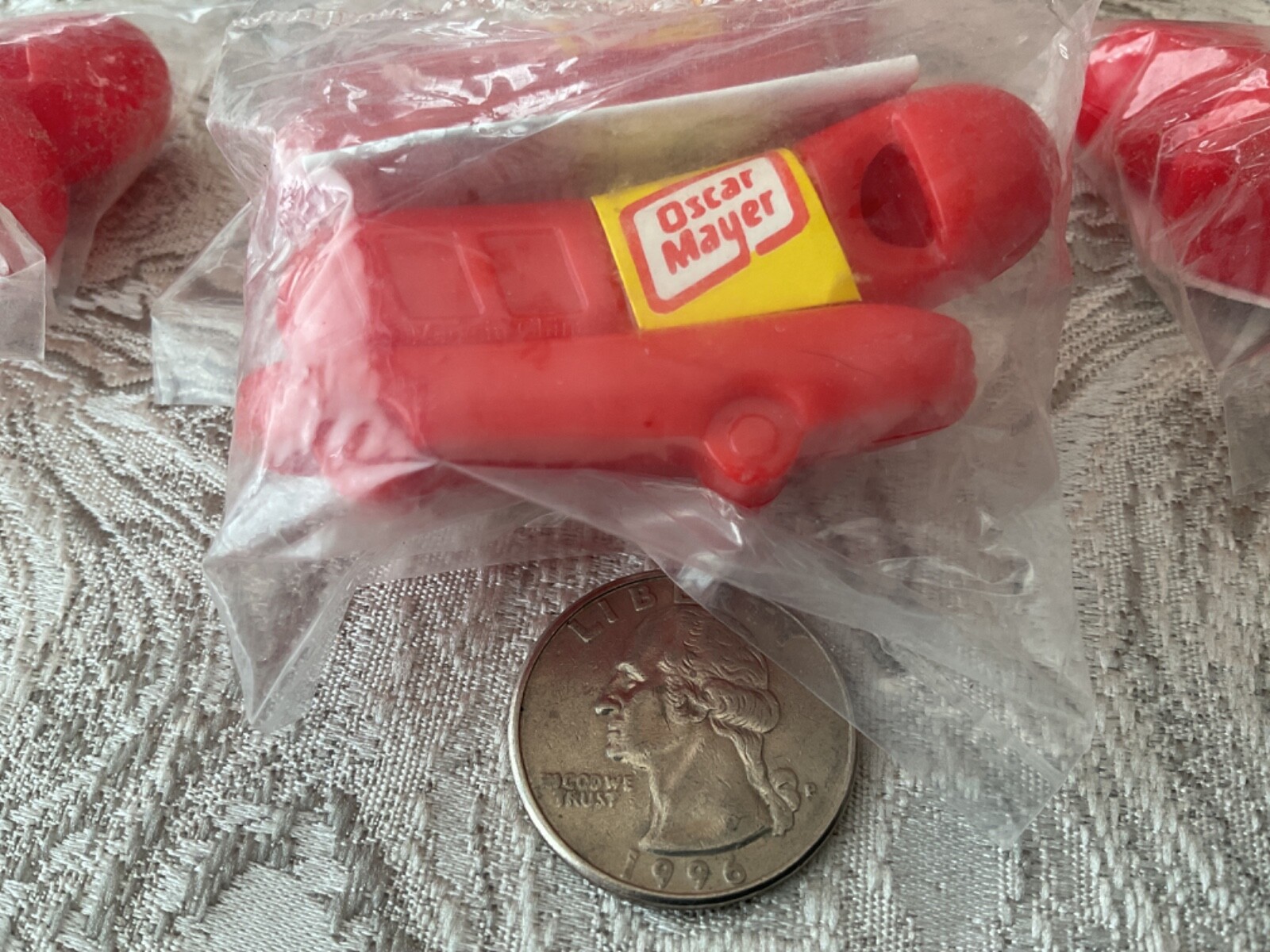 Oscar Mayer Plastic Weiner Hot Dog Whistle Weinermobile Toy Sealed New