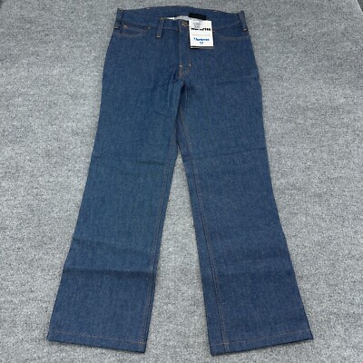 Workrite FR Jeans Womens 8 Blue Denim Pants Bootcut 34x30 Flame Resistant NEW