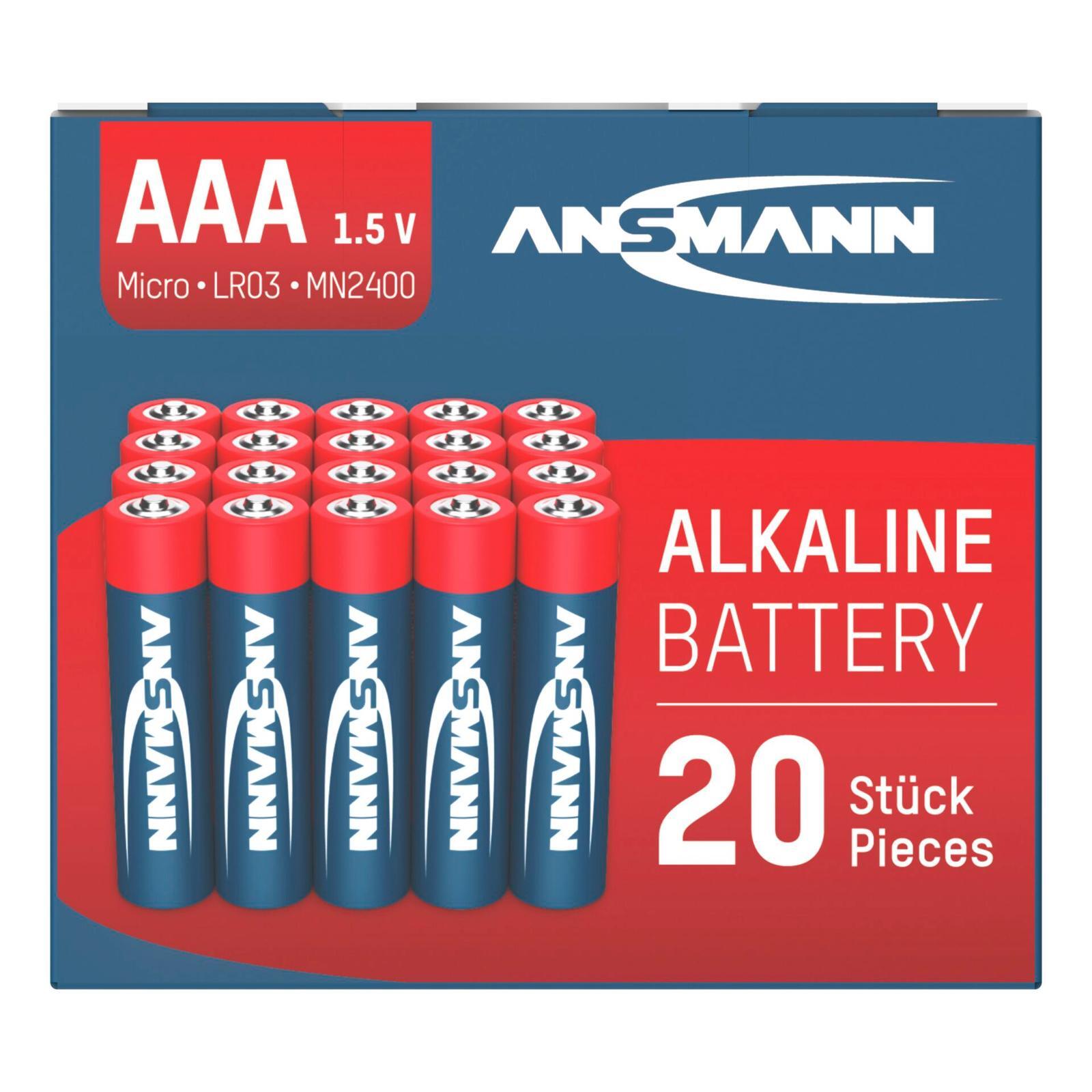 Thumbnail - 1x20 Ansmann Alkaline Micro Aaa Lr 03 Red-line Box 5015538 Batterie