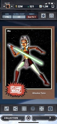 Topps Star Wars Digital Card Trader Tier 8 - Bronze Ahsoka Tano Base 4 - 200 cc
