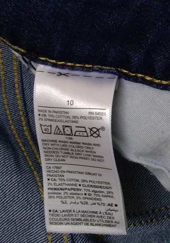 Antiguo Azul Marino Rockstar Super Ajustado Tiro Alto Medio Lavado Secreto Bolsillos Delgados Talla 10 - Imagen 8 de 8