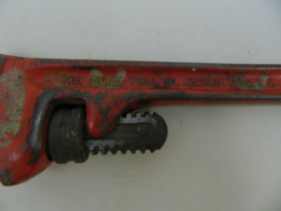 Vintage Ridgid Pipe Wrench 8"  Elyria O. USA - Image 4 of 4