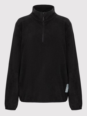 Rains Soft Fleece Half Zip Black Pullover - Size X-Large  NWT
