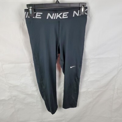 Nike Tights Women's Medium Black Dri Fit Victory Training Capri 7/8  Athletic Gym
