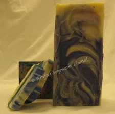 Handmade Soap Loaf - Blueberry Verbena Shea Butter Vegan Olive Oil 