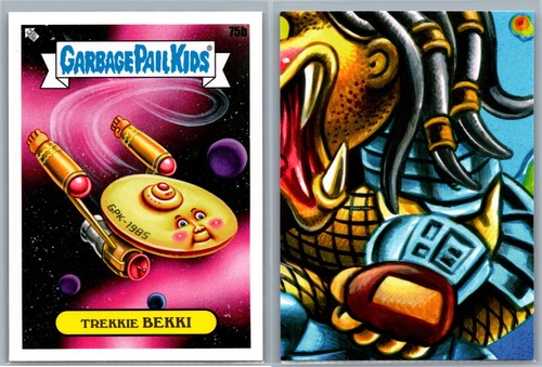Star Trek USS Starship Enterprise Garbage Pail Kids Spoof 2-Card Set - Picture 3 of 3