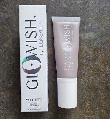 GloWish by Huda Beauty Multi Dew Skin Tint * RICH 12 * 1.35 oz NIB!