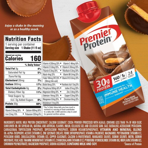 Premier Protein Shake, Cinnamon Roll, 30g Protein, 11 Fl Oz, 4 Ct - Picture 19 of 24