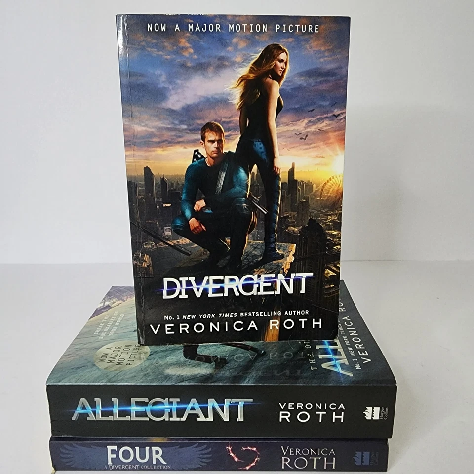 3 x Veronica Roth Books Sci-Fi Mystery Paperback Bundle Divergent Allegiant Four - Image 3 of 4