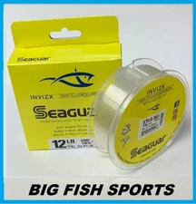 SEAGUAR INVIZX 100% Fluorocarbon Line 12lb/200yd 12 VZ 200 FREE USA SHIPPING! 
