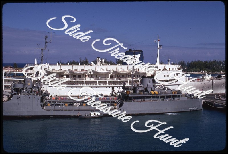 New Bahama Star Cruise Ship Liner Nassau Military 35mm Slide 1970s Kodachrome