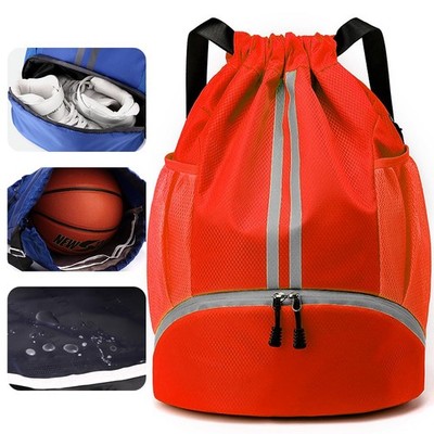Sport Rucksack mit Kordelzug, Turnbeutel Wasserdicht für Damen und Herren, Sp...